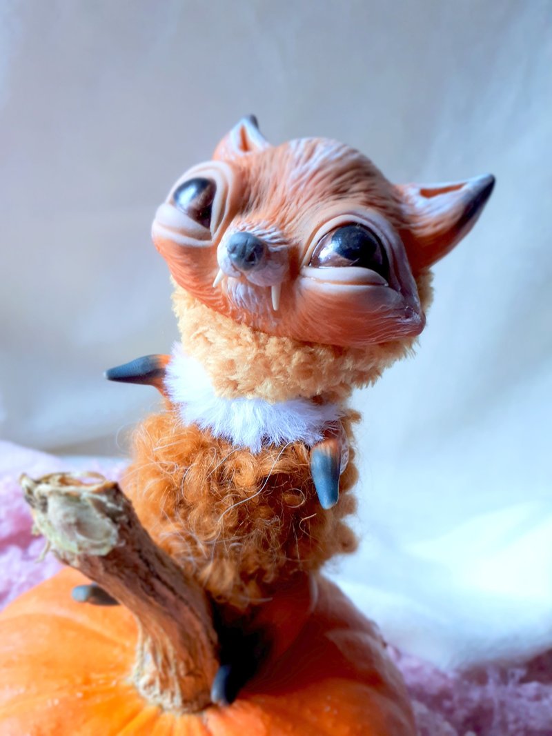 Baby Fox Teddy Bear Plush Stuffed Animal Collection Figurine - Stuffed Dolls & Figurines - Other Materials Orange