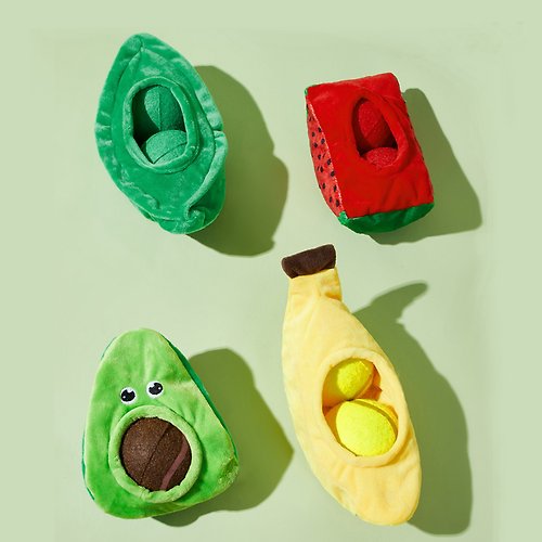 美好寵商 【犬貓玩具】Petsville派思維 蔬菜水果系列發聲玩具(4款) - 玩具