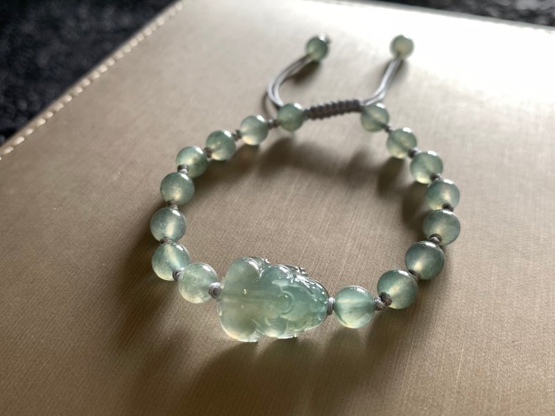 Free consecration and fast shipping natural A-grade Burmese jade ice seed oil green jadeite lucky bracelet bracelet - Bracelets - Jade Green