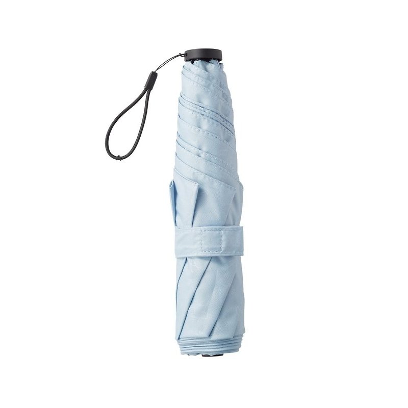 boy三折碳纖版 極輕晴雨鉛筆傘 - 淺藍壓花 - 雨傘/雨衣 - 其他材質 藍色