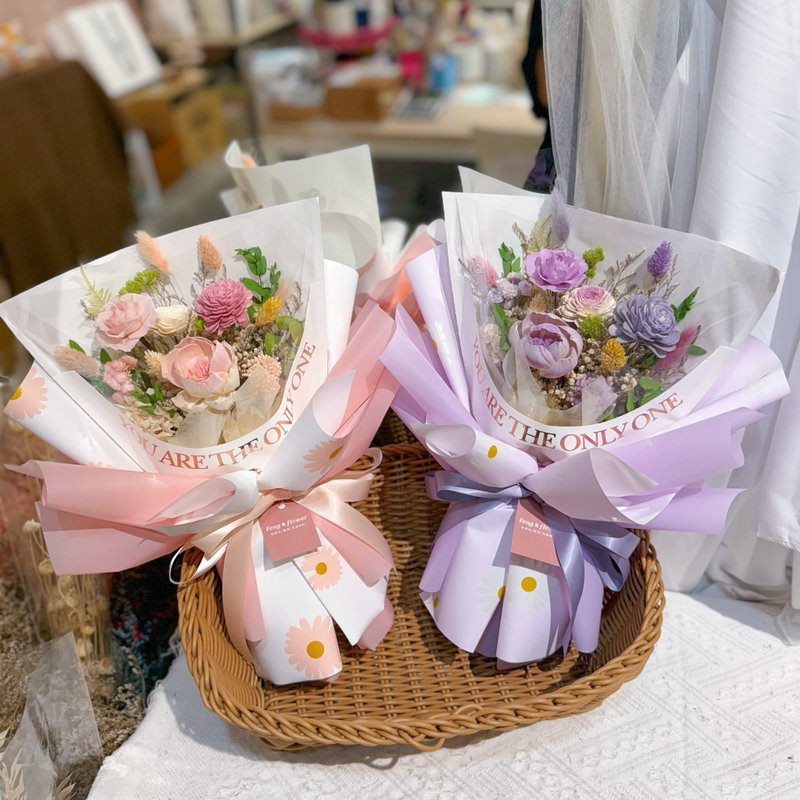 FengFlower [clear small flowers dried bouquet] dried flowers/preserved flowers/gifts - ช่อดอกไม้แห้ง - พืช/ดอกไม้ 