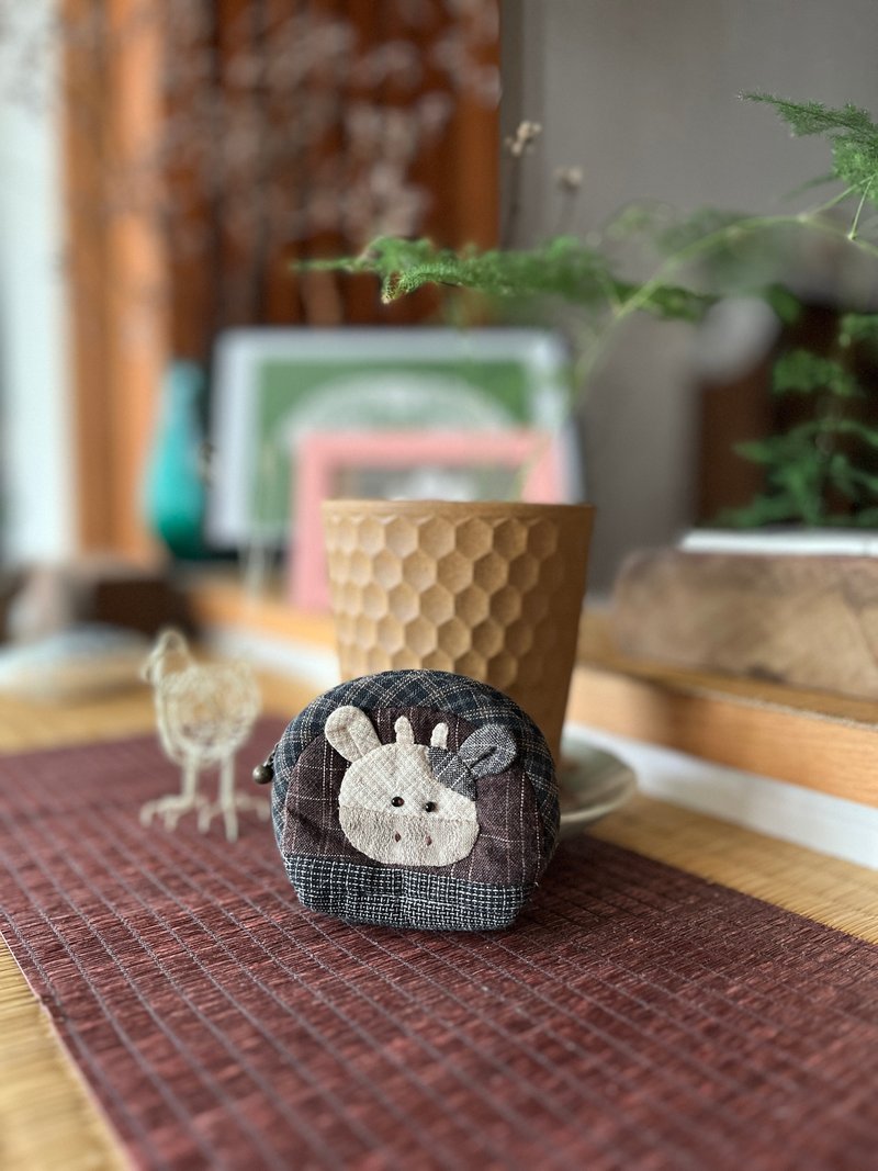 Cute calf animal coin purse - กระเป๋าใส่เหรียญ - ผ้าฝ้าย/ผ้าลินิน 