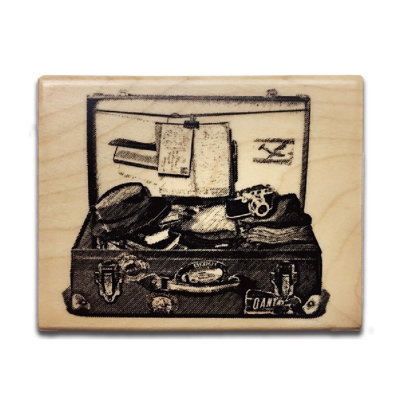 KEEP A NOTEBOOK Wooden Rubber Stamp CKN-031B_Belongings - Stamps & Stamp Pads - Wood Khaki