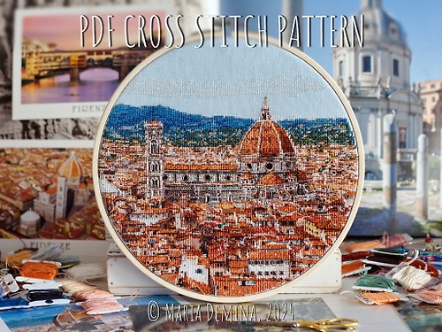LittleRoomInTheAttic Cathedral of Santa Maria Del Fiore (Florence, Italy) - PDF cross stitch pattern