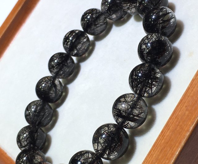 金運とリーダーシップの石、ブラックルチルクォーツ。純粋な天然