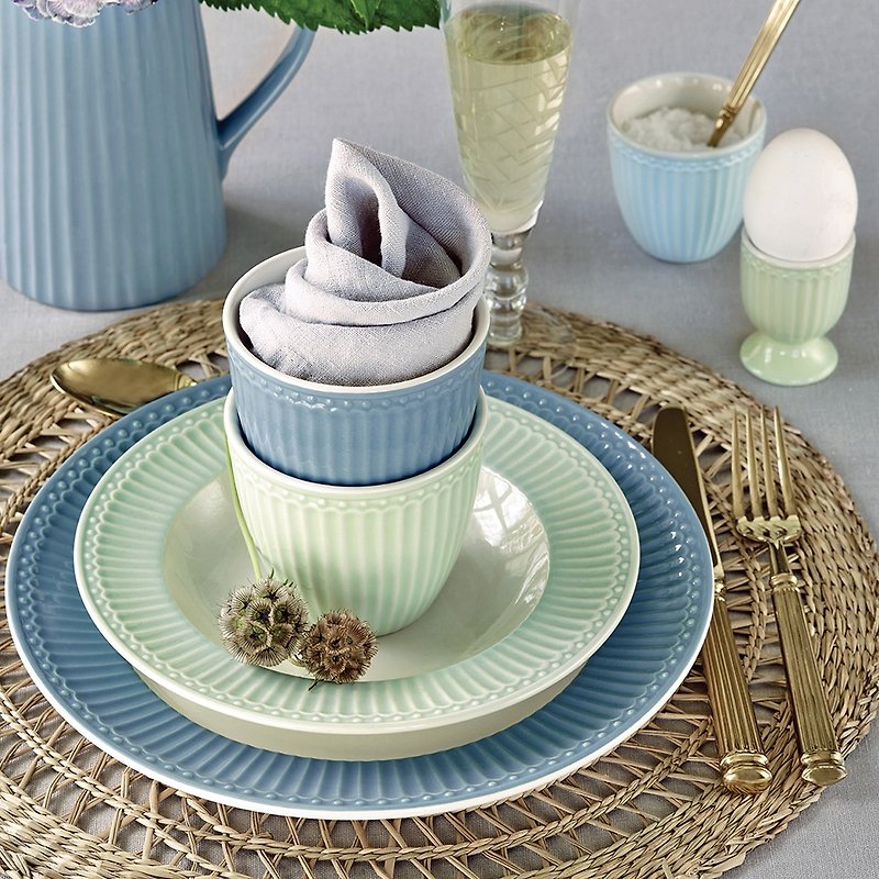 Denmark GreenGate Alice blue plate / cereal bowl / 3 types in total - Plates & Trays - Porcelain Blue