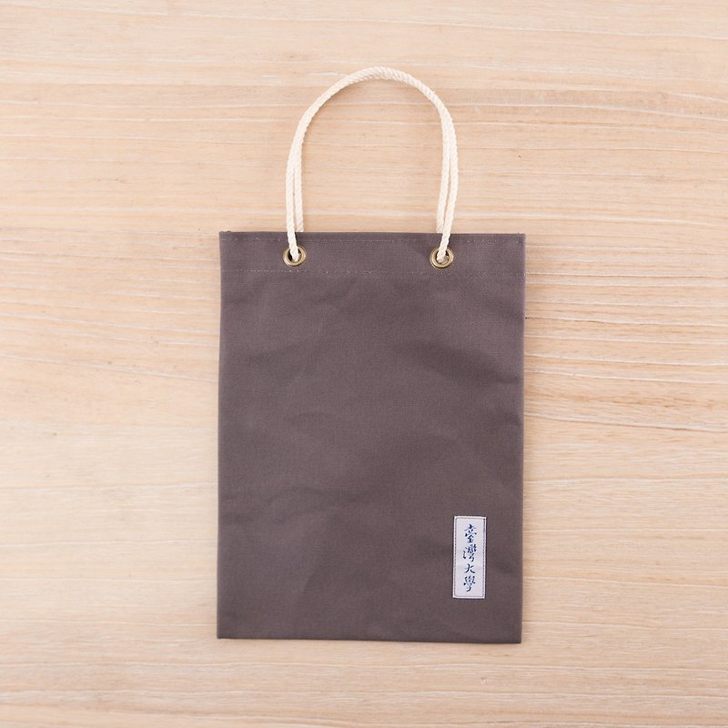 臺灣大學iPad帆布書袋-深灰 - 手袋/手提袋 - 棉．麻 灰色