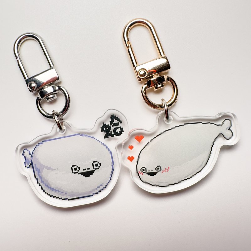 Pixel Style Sakaban Turtle AirPods Pro Acrylic Pendant - Keychains - Plastic Multicolor