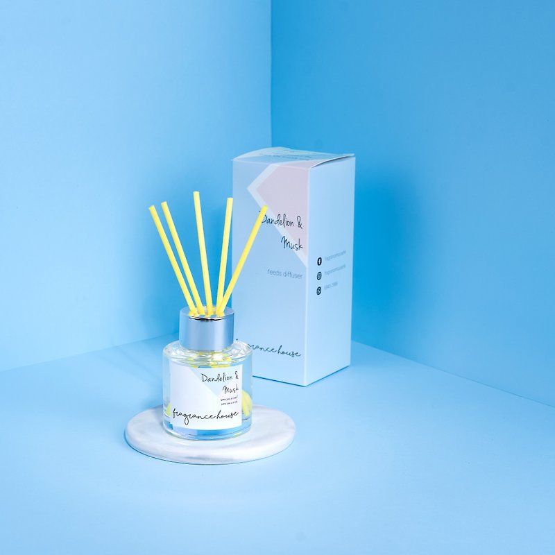 Rattan Aromatherapy 50ml Diffuser | Dandelion & Musk • Dandelion & Musk - น้ำหอม - แก้ว สีใส