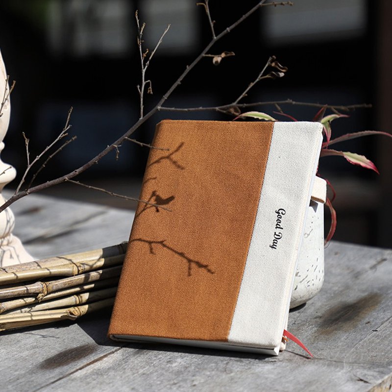 Chuyu B6/32K 拼色帆布單筆插書衣/書皮手帳書套/日誌合身書套 - 書衣/書套 - 棉．麻 多色