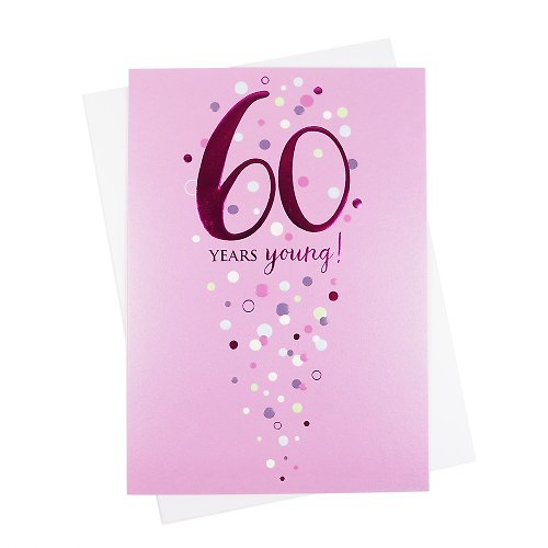 205剪刀石頭紙 點點紅紫-60歲【ABACUS Life&Soul-歲數卡片 生日祝福】