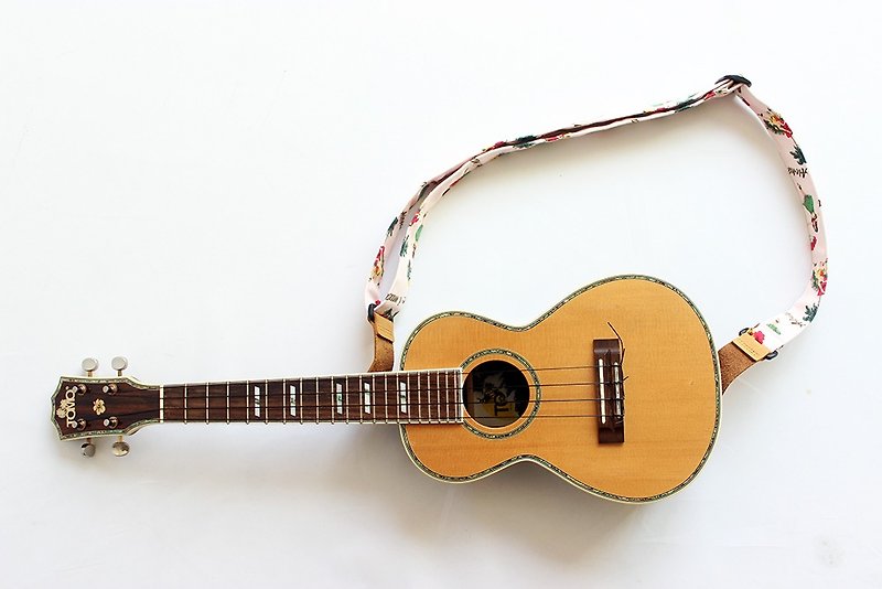 ukulele strap  kit - Leather Goods - Genuine Leather Brown