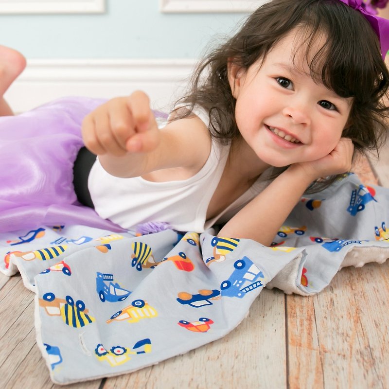 ブランケット赤ちゃん毛布冷たい空気毛布を運ぶミンキー多機能点粒子はグレー - 車 - ベビー寝具 - コットン・麻 グレー