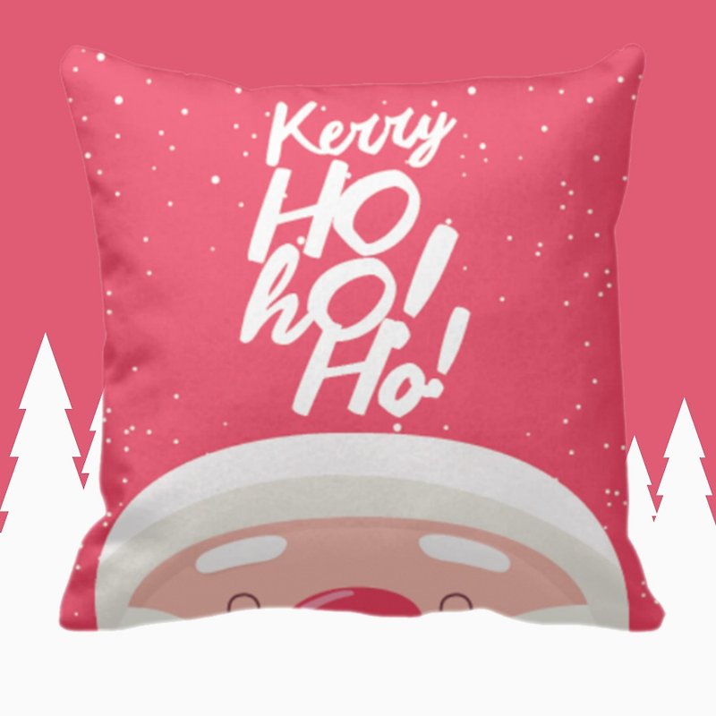 聖誕老人x可愛雪人訂製抱枕- 名字定製客製化抱枕 - 枕頭/抱枕 - 聚酯纖維 紅色
