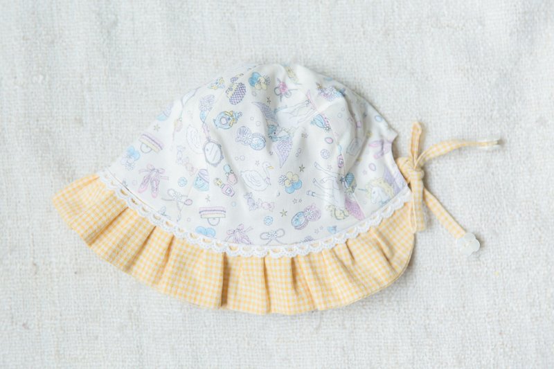 (Spring Special) Hand-flounced baby hat - unicorn - Baby Hats & Headbands - Cotton & Hemp Yellow