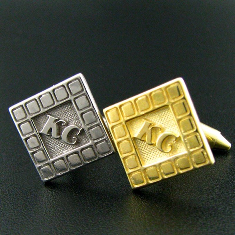 Customized.925 sterling silver jewelry CUF00002-cufflinks (diamond version) - Cuff Links - Other Metals 