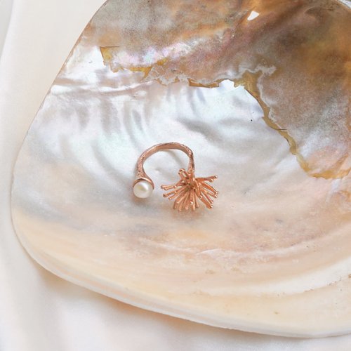 rockmejewelry Double sea urchin ring