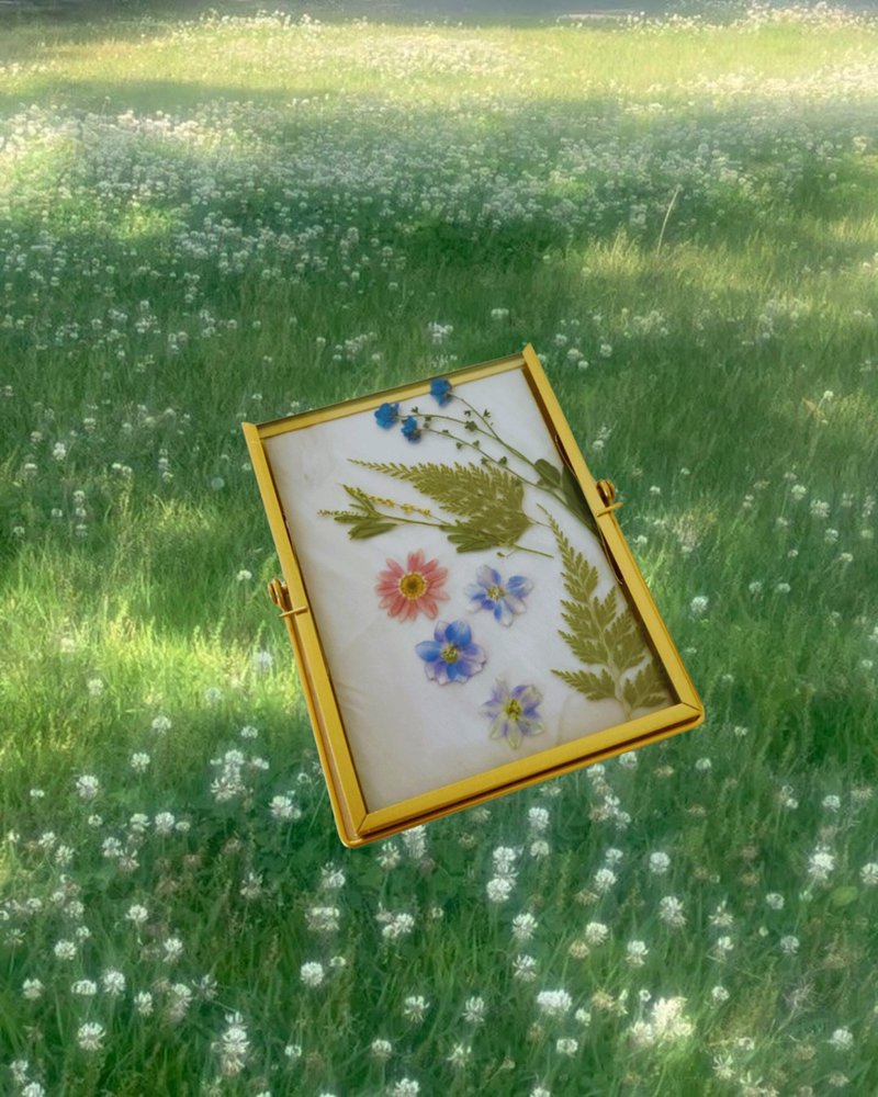 花園漫遊  乾燥花相框 |  壓花 乾燥花 相框 純手工 客製禮物 - 乾燥花/永生花 - 植物．花 