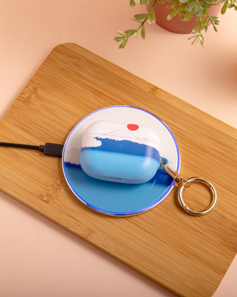 【客製化】夏の富士山 無線充電盤 15W快充無線充電器 - 無線充電盤/板/座 - 鋁合金 