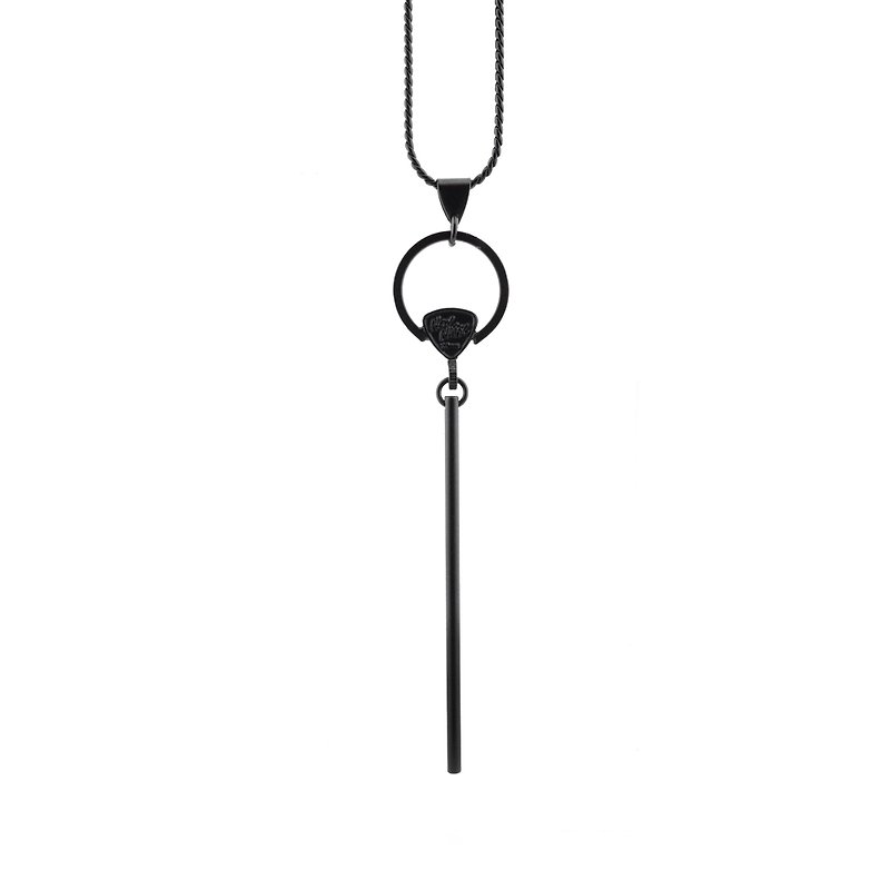 NEW NOISE 音樂飾品實驗所-權杖項鍊 (霧黑款)Hope Scepter Necklace - 項鍊 - 其他金屬 黑色