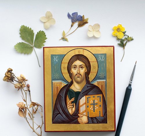Orthodox small icons hand painted orthodox christian Jesus Christ from Sinai icon miniature religious