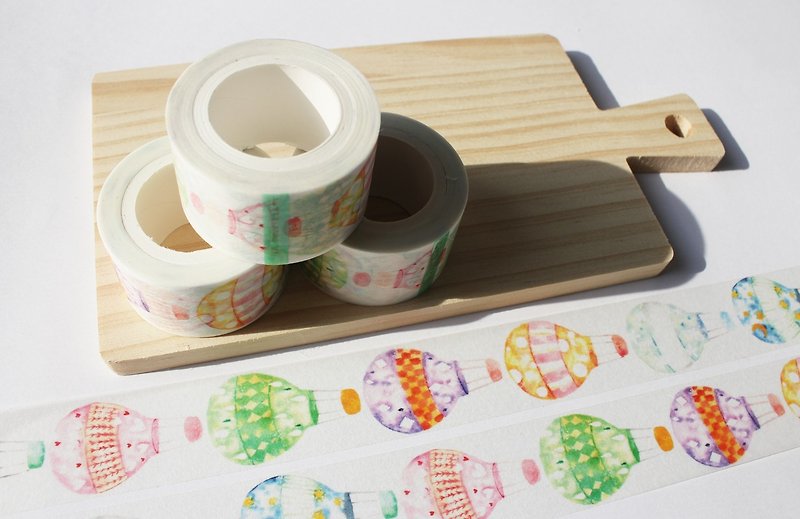 Hot air balloon&Planet - Washi Tape - Paper Multicolor