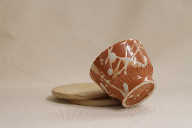 •Sculpture Series•Shino Glaze Teacup - Teapots & Teacups - Pottery Orange
