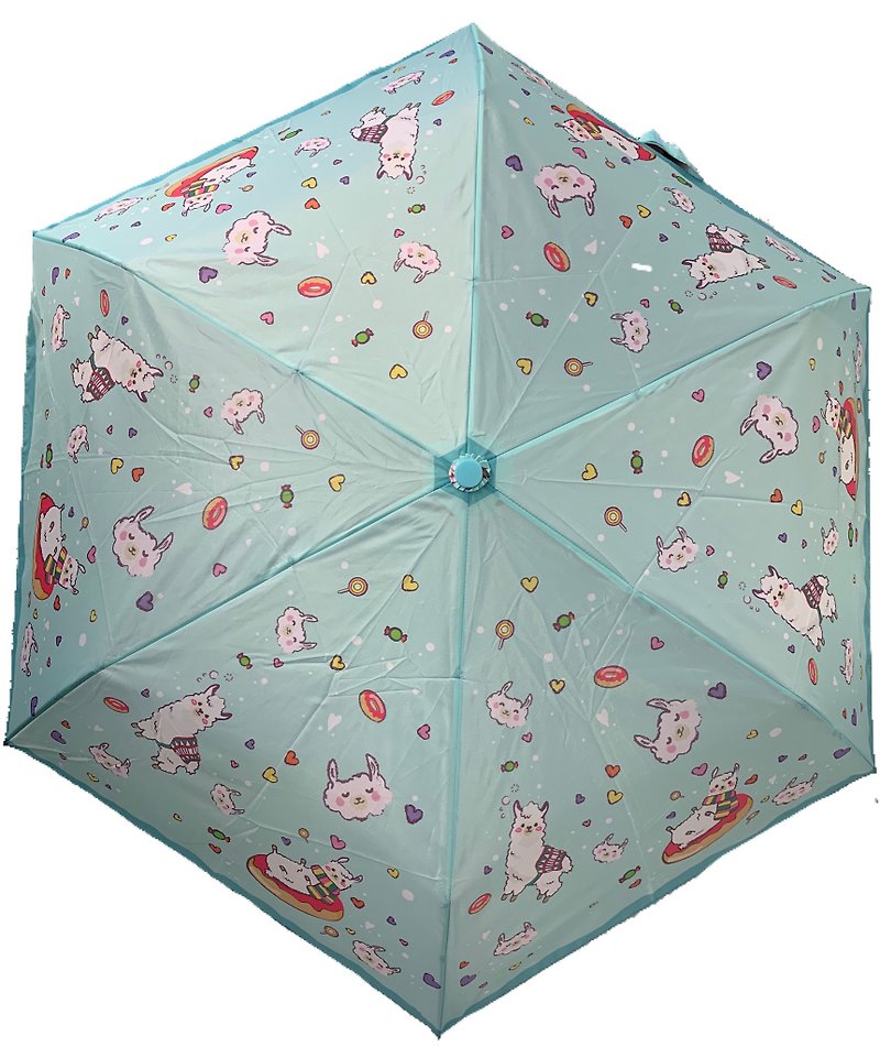 Llama foldable umbrella, UV protection - Other - Polyester Green