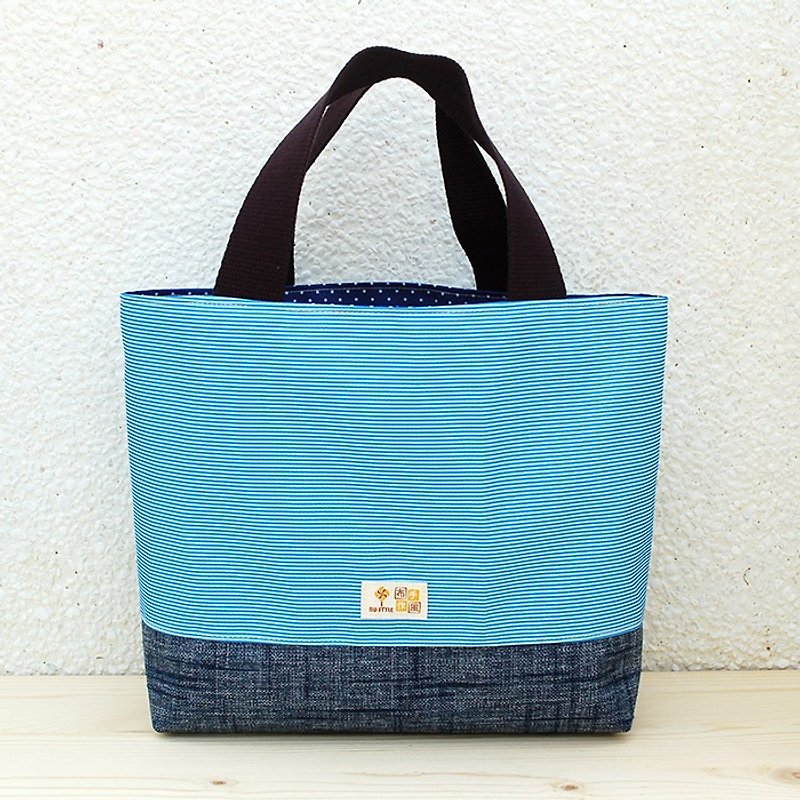 Nylon waterproof tote bag _ line / order - Handbags & Totes - Waterproof Material Blue