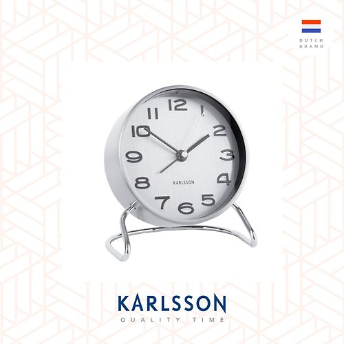 Ur Lifestyle (鬧鐘功能不良, 惜品) 荷蘭Karlsson, Alarm Clock Classical 銀