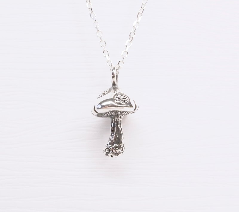 Ermao Silver[Succulents Series─Three-dimensional Mushroom-Necklace] Silver - Necklaces - Silver Silver