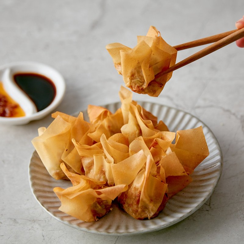 原味時代【0澱粉千張餃】高麗菜鮮肉千張餃(12顆x2盒) - 水餃/滷味/熟食 - 新鮮食材 卡其色