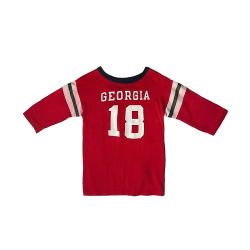HeadxLover 愛頭牌古著店 70s Champion Georgia Football T 古著喬治亞高中橄欖球上衣