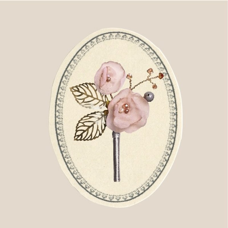 後樂園KoraKuen/隨身的風景 - 別針 - 飄動的雪紡紗裙(sold out) - 胸針 - 其他金屬 粉紅色