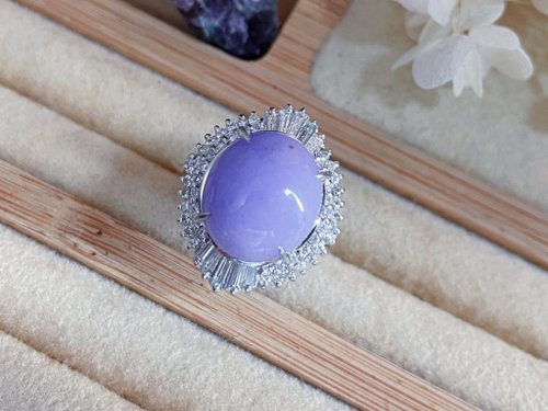Pine St. Jewelry 松樹街輕奢珠寶 Pt鉑金白金 鑽石 天然緬甸A貨紫翡翠 戒指