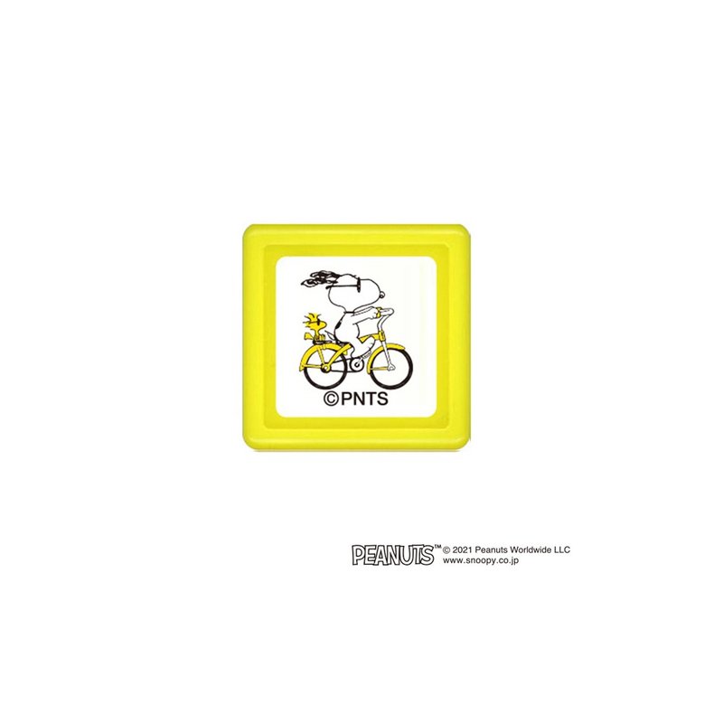 【KODOMO NO KAO】Snoopy soaked E bicycle - ตราปั๊ม/สแตมป์/หมึก - พลาสติก สีดำ