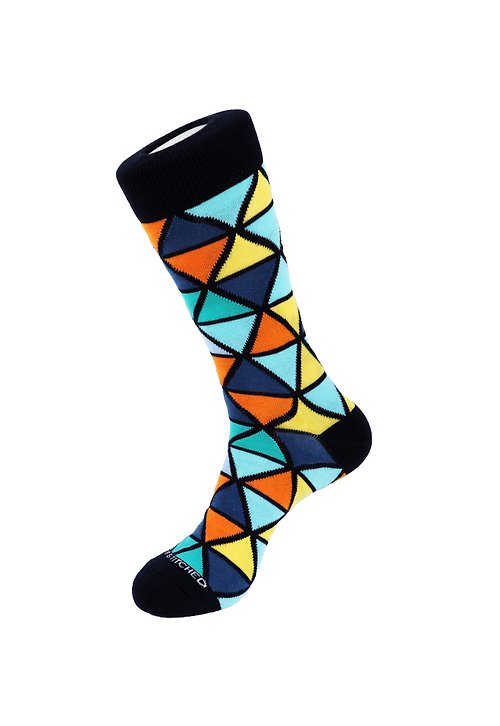 Modern Liberation Color Triangle Socks 彩色菱格襪子 by Unsimply Stitched