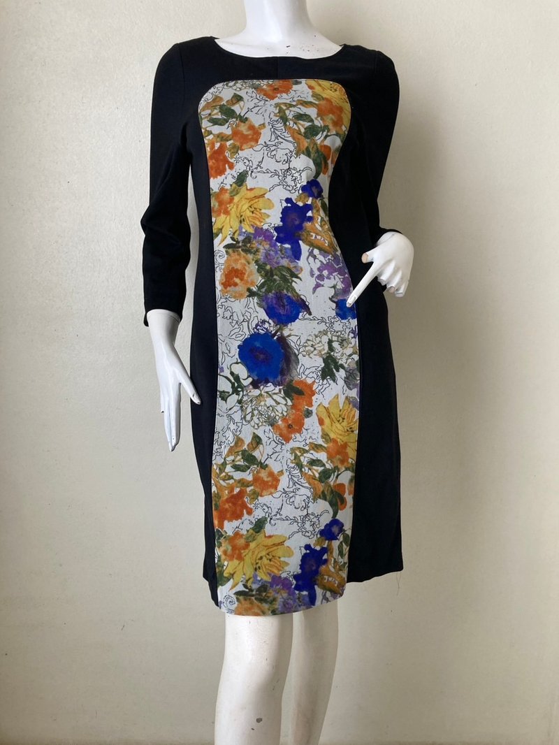Vivienne Tam Power Net Switch Dress Knee Length Long Sleeve I Line Stretch Used - 洋裝/連身裙 - 棉．麻 