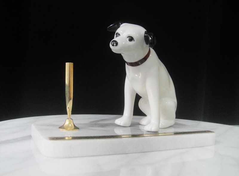【老時光 OLD-TIME】早期二手VICTOR-NIPPER勝利犬筆座 - 擺飾/家飾品 - 其他材質 多色
