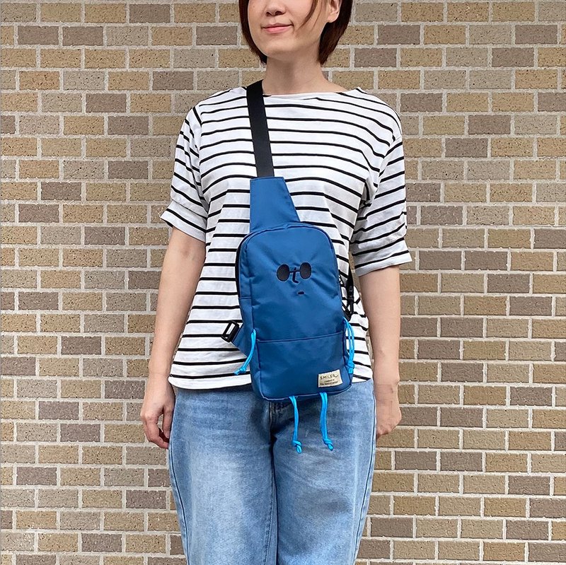【Buddy Bag - オーシャンブルー】男女兼用ボディバッグ - 側背包/斜背包 - 其他人造纖維 藍色