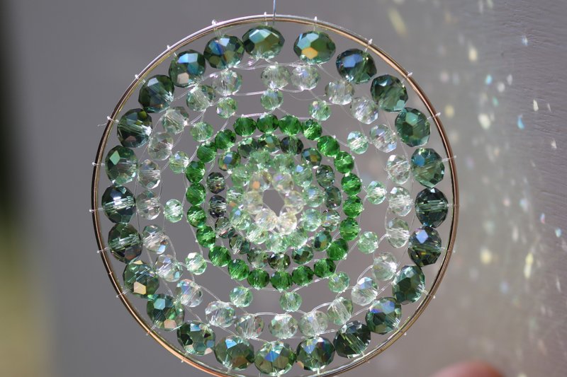 Green Forest Light Mandala Suncatcher - Other - Glass Green