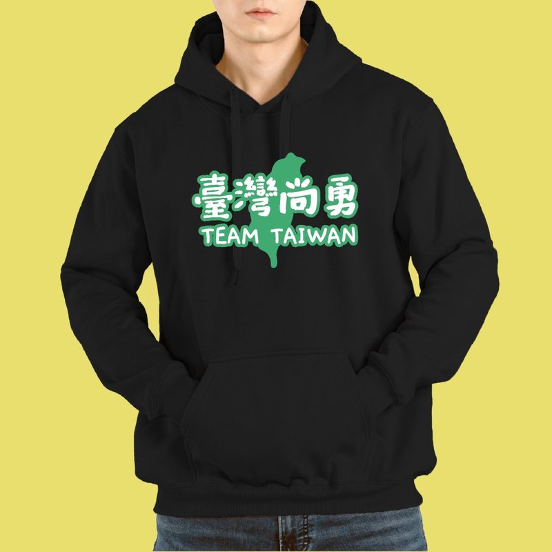 台湾尚勇 TEAM TAIWAN パーカー 長袖Tシャツ ブラック ホワイト 厚手 台湾製 - Tシャツ メンズ - コットン・麻 多色