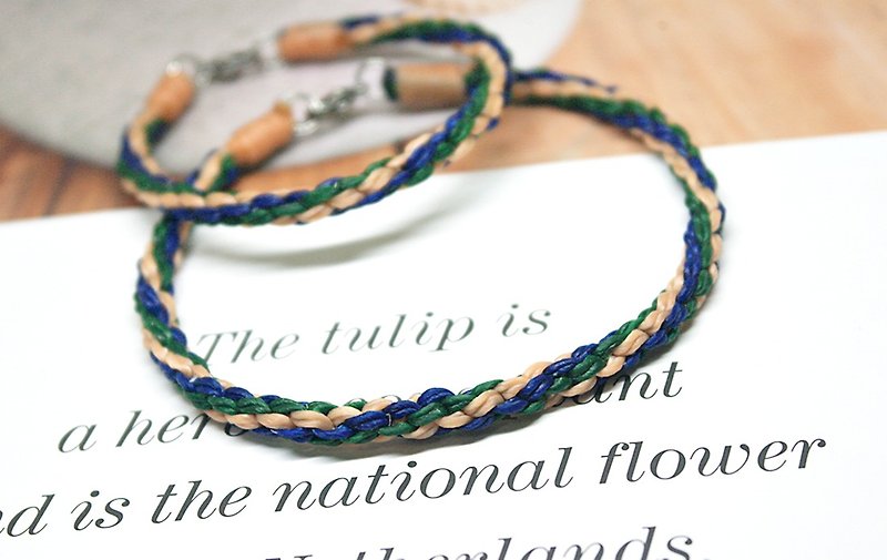 Hand-knitted silk Wax thread type <Flying> -Anklet series- //You can choose your own color// -Hot style- - กำไลข้อเท้า - ขี้ผึ้ง หลากหลายสี