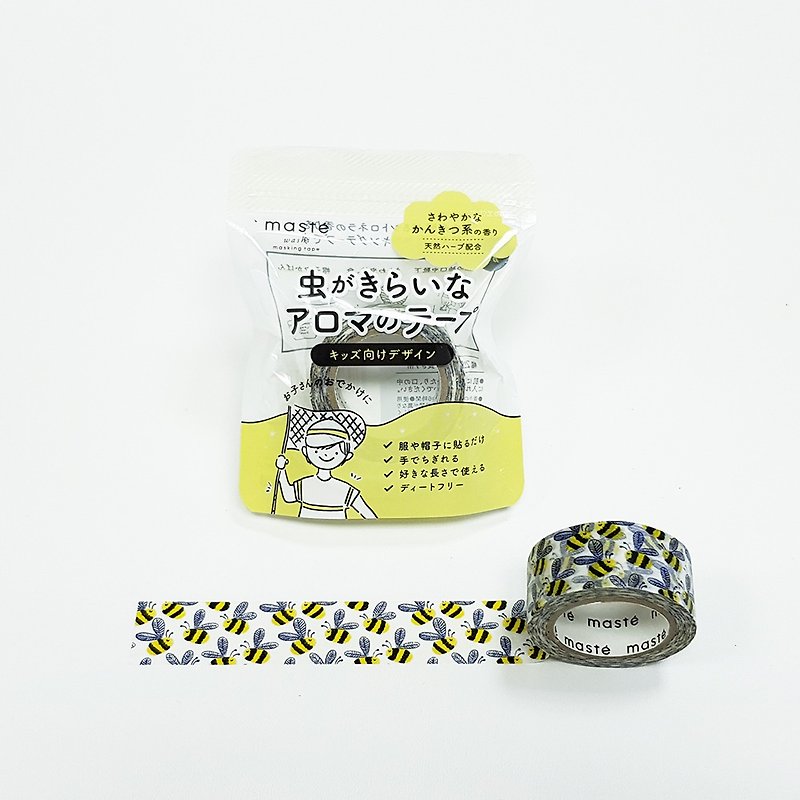 maste Outdoor me Aroma Masking Tape【Bee (MST-FA08-H)】 - Washi Tape - Paper Multicolor