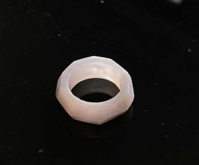 ブルーレースカルセドニーのくりぬきリング - ショップ Takahiro