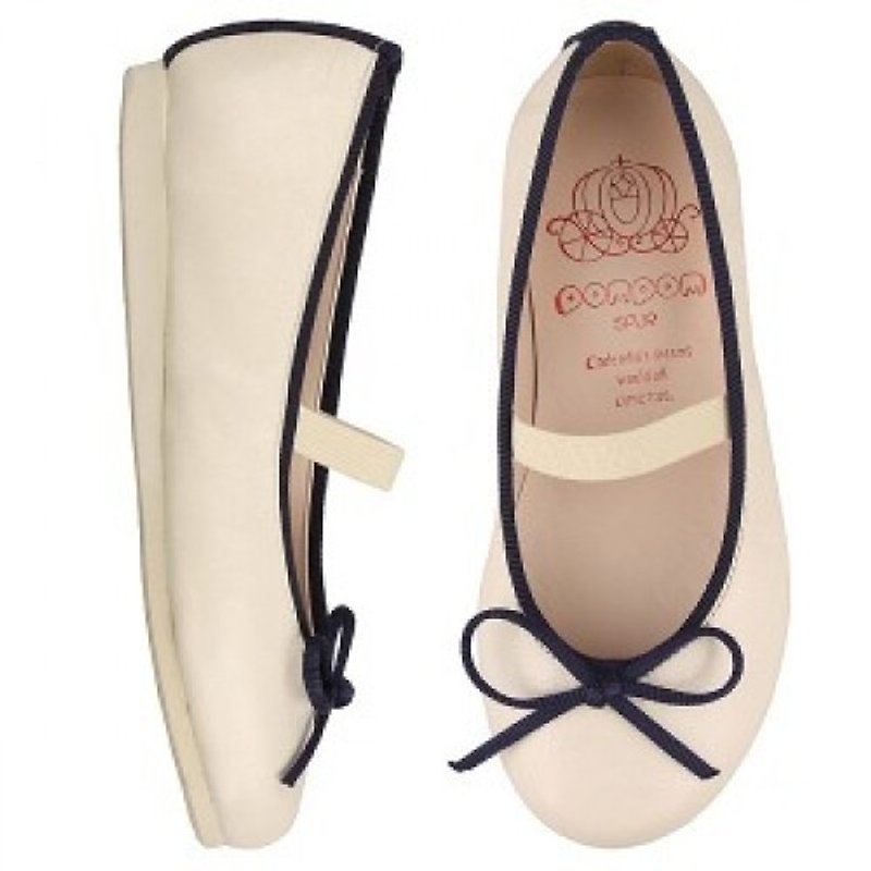 WITH FREE GIFT – SPUR Belle flats 7610 IVORY (Cannot be exchanged) - Kids' Shoes - Genuine Leather 