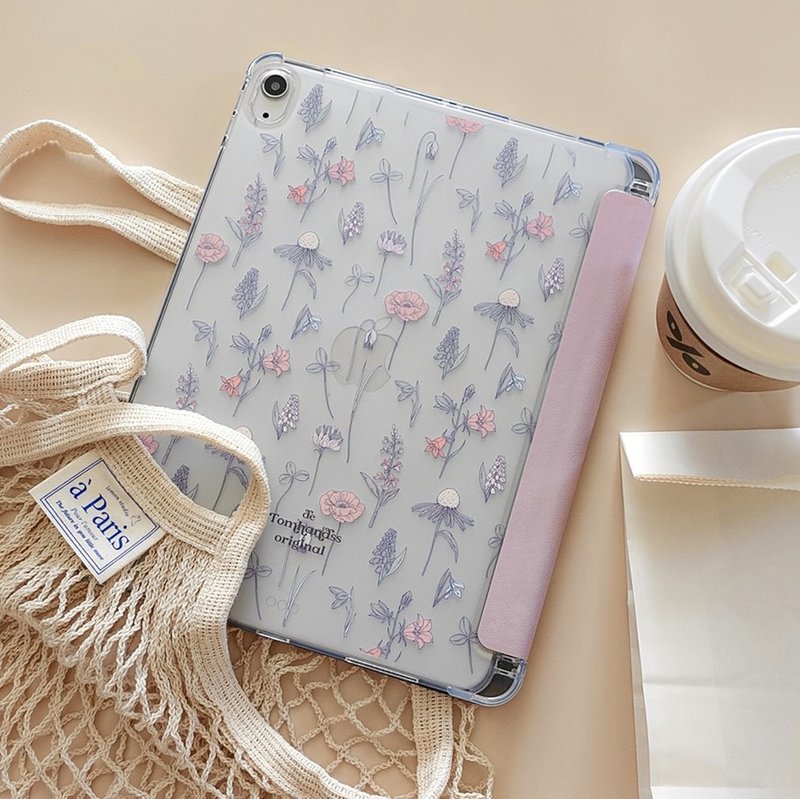 【FlowerBox vol.34】透明磨砂書本式iPad 保護套 - 其他 - 矽膠 