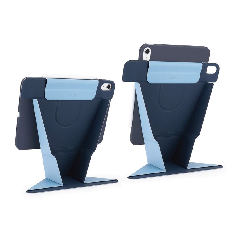 Pipetto iPad A16 11吋/iPad 10代Origami Stand多功能站立殼 - 平板/電腦保護殼/保護貼 - 塑膠 藍色