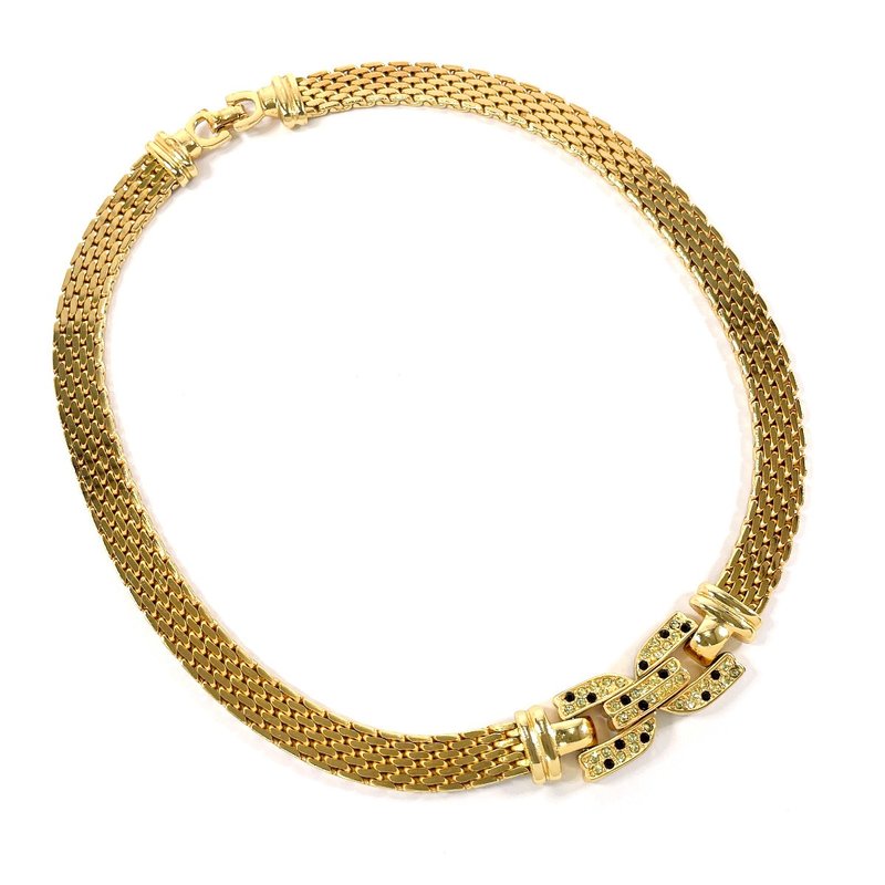【日本直送 中古美品】クリスチャンディオール Christian Dior CD ネックレス チョーカー - 項鍊 - 貴金屬 金色
