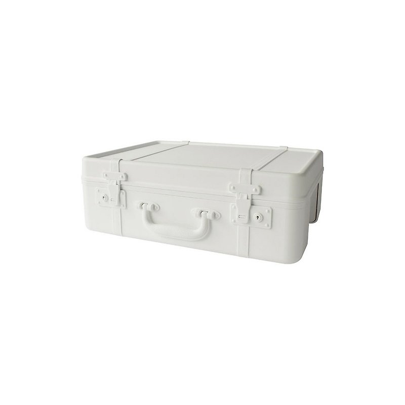 【八幡かせい】TRUNKSTORYレトロ風ラゲッジ収納ボックスMホワイト - 収納用品 - プラスチック ホワイト